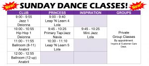 Sunday schedule 2025-08-21 2